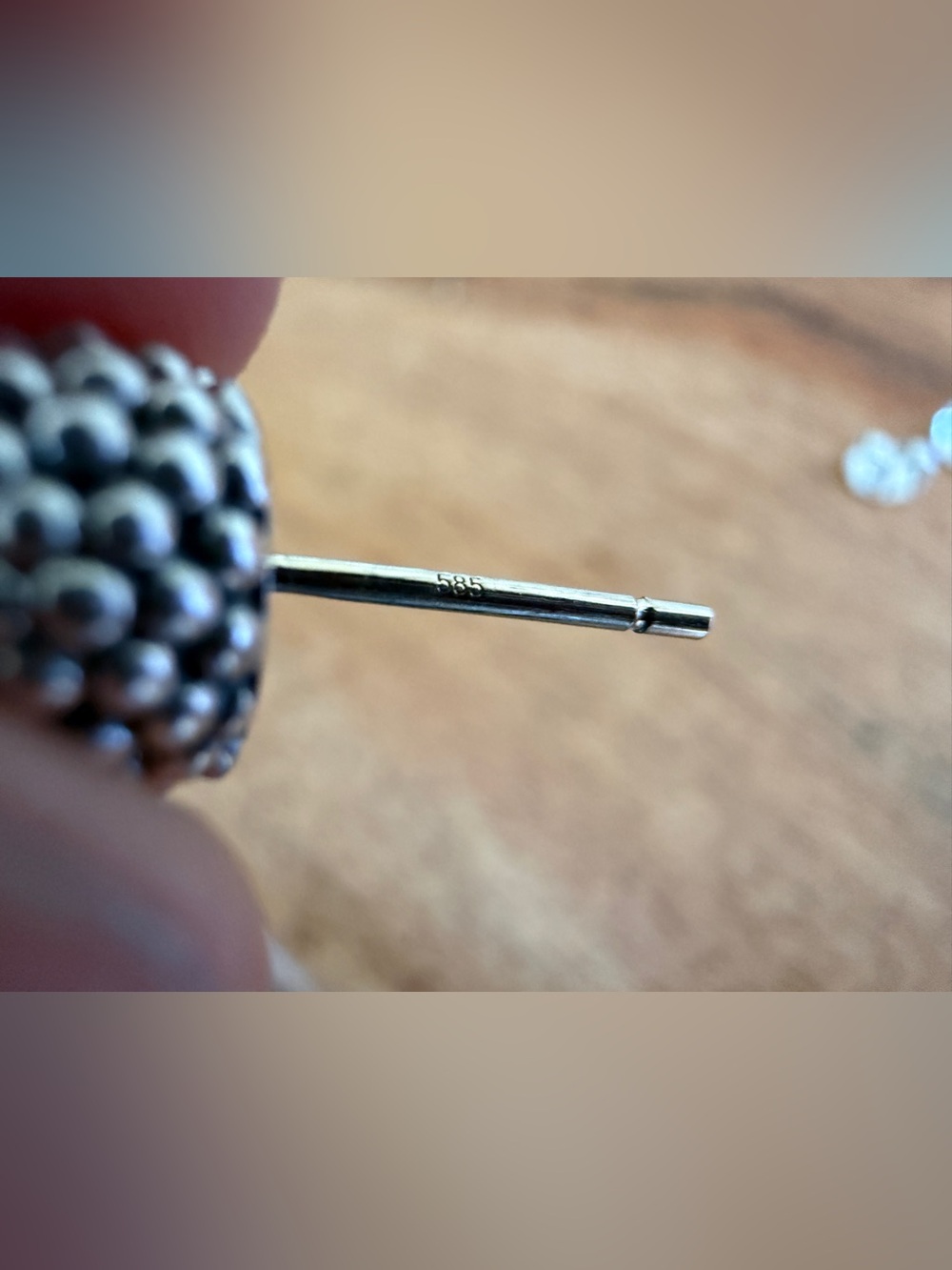 Lagos Caviar Sterling Silver 14K Posts Stud Earrings - Picture 9 of 13